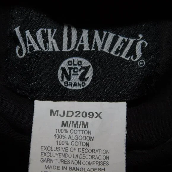 Wrangler Jack Daniel's Men's M Black Embroidered Western Rodeo Long Sleeve shirt - Picture 4 of 7